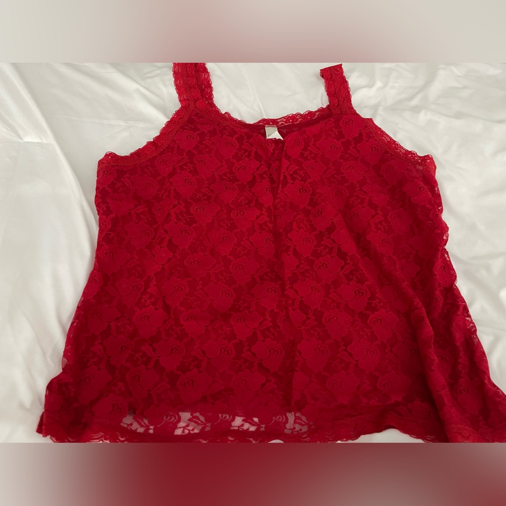 NWT CATO Women’s Size 22/24 Lace Ruby Red  Cami